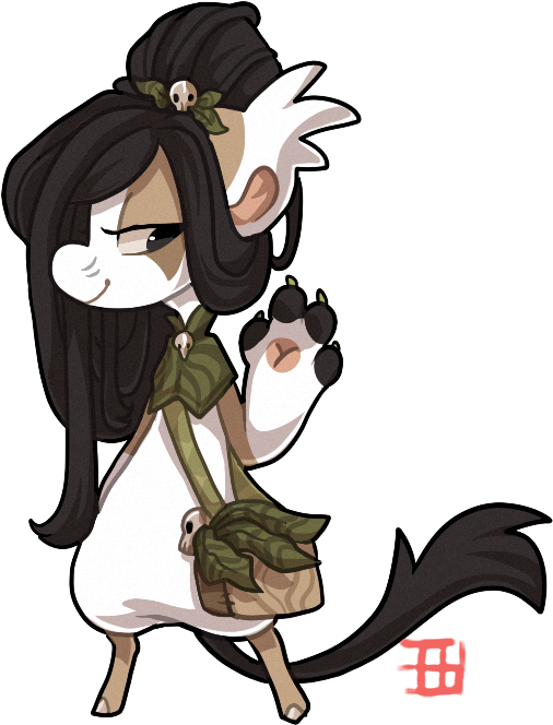 #454 Floral Bagbean - Cartoon (534x693)