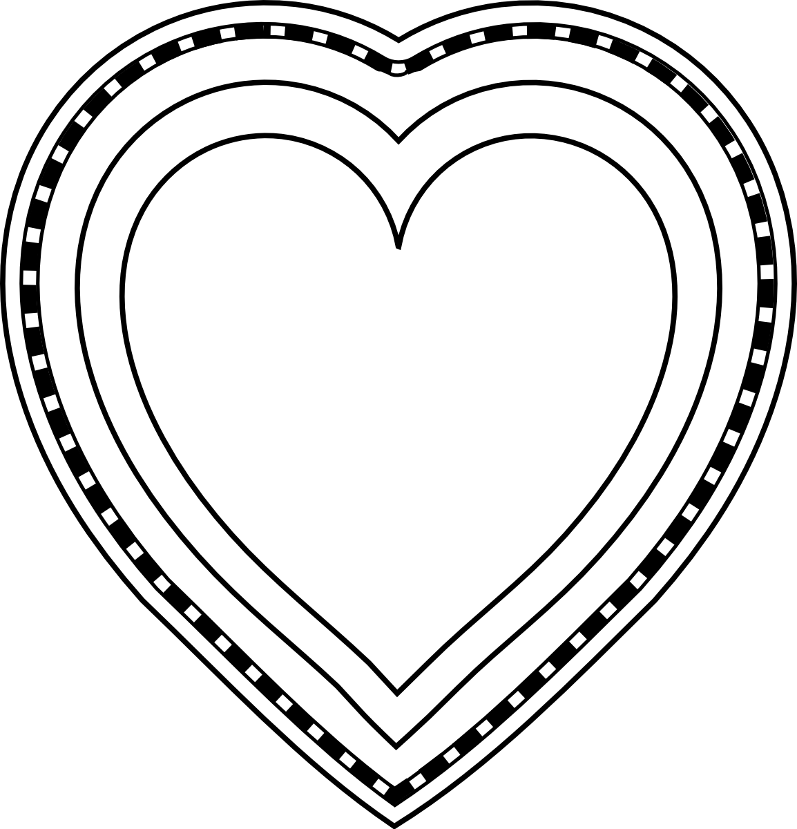 Heart-shaped Clipart Black And White - Portmeirion Pomona (1154x1200)