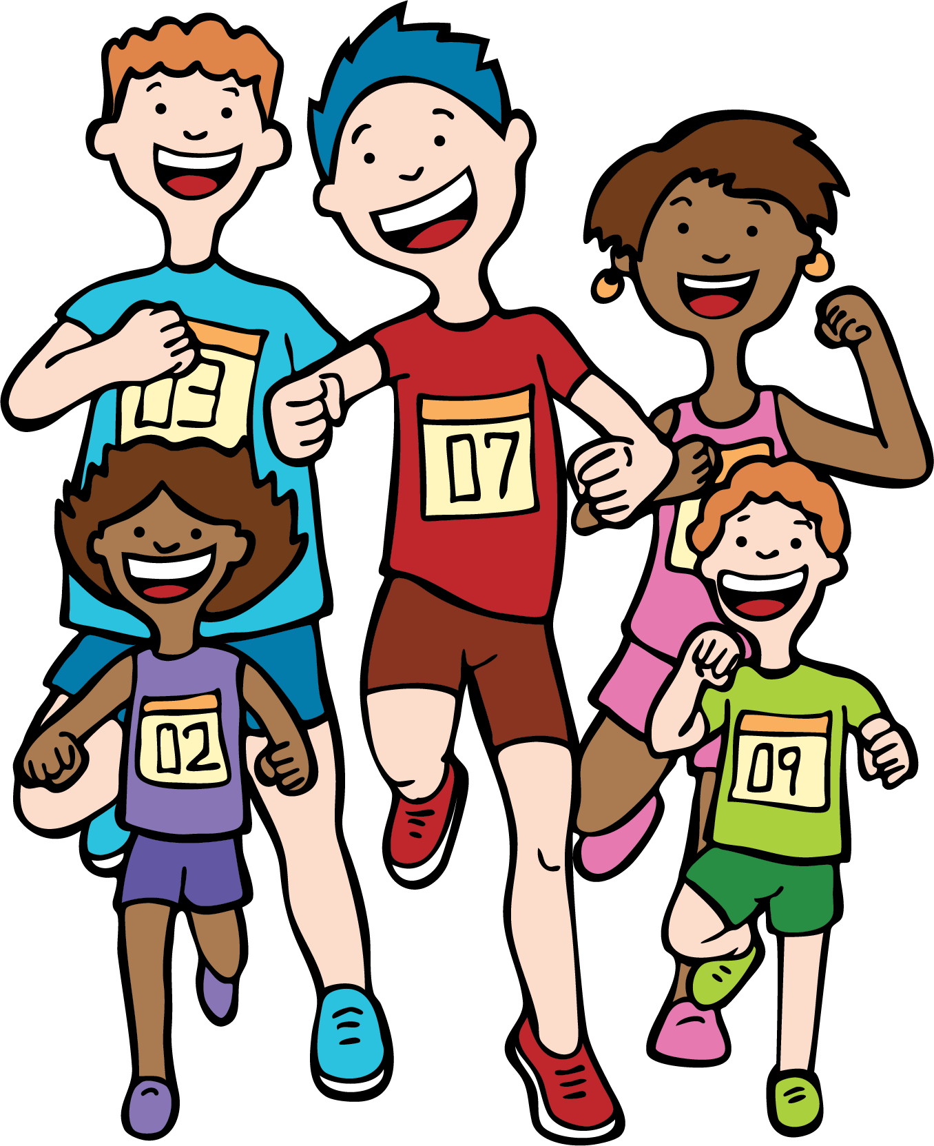 Kids Running - Marathonläufer Clipart (1356x1663)