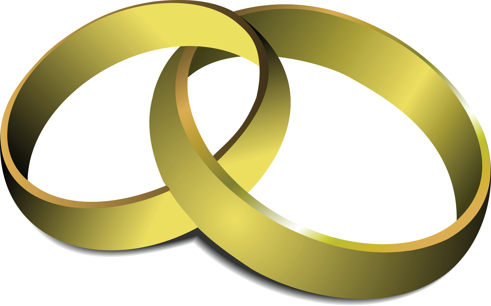 Ring Clipart Cartoon - Transparent Cartoon Wedding Ring (2000x1249)