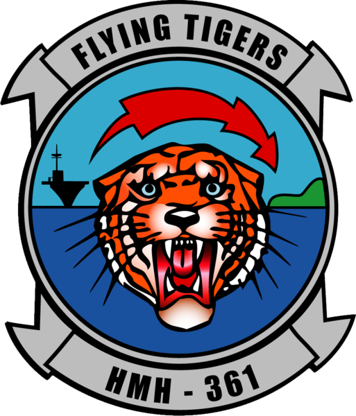 1951 02 25 Marine Squadron Hmh 361 Commissioned - Hmh 361 Flying Tigers (513x600)