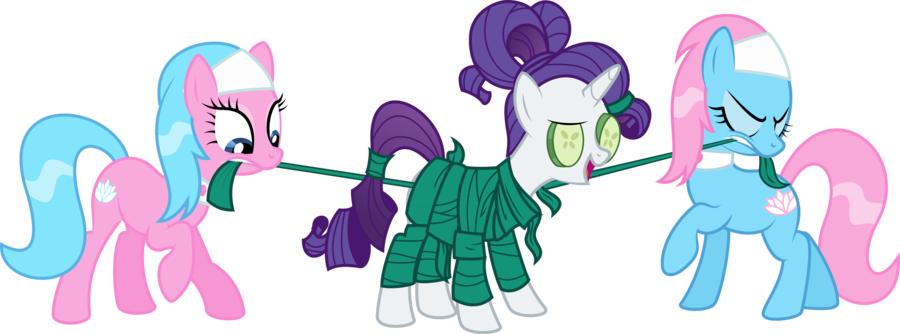 Rarity Seaweed And Also Spa Ponies By Rainbowrage12 - Rarity Aloe And Lotus (900x334)