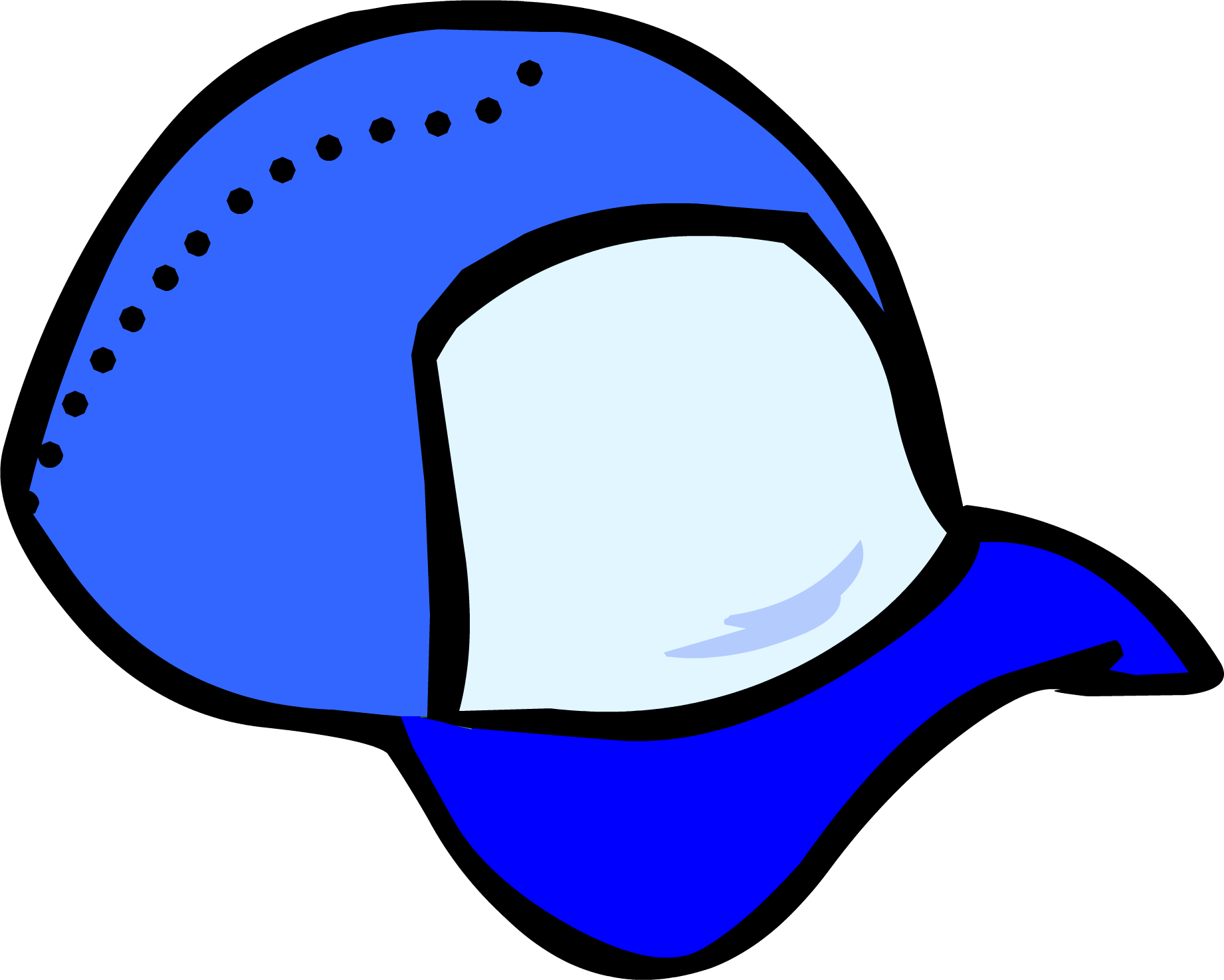 Head Items - Club Penguin Blue Hat (1842x1475)