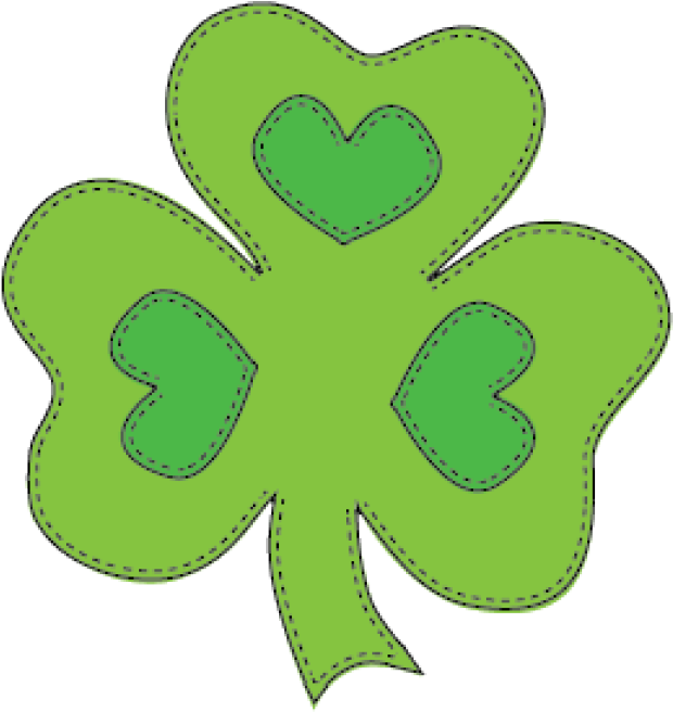 Free Craft Printables For Your St Patrick's Day Celebrations - Shamrock (640x681)