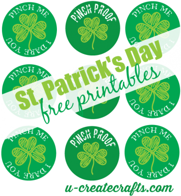 St Patricks Day Pin Tutorial - Printable St Patrick's Day Cutouts (371x410)