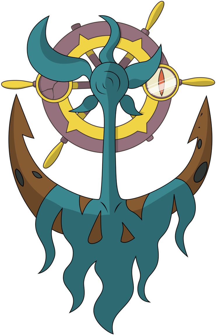 Dhelmise's Chain-like Green Seaweed Can Stretch Outwards - Shiny Dhelmise (900x1200)