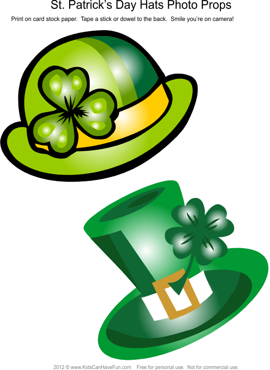 Patrick's Day Leprechaun Hats Photo Booth Props - Saint Patrick's Day (555x759)