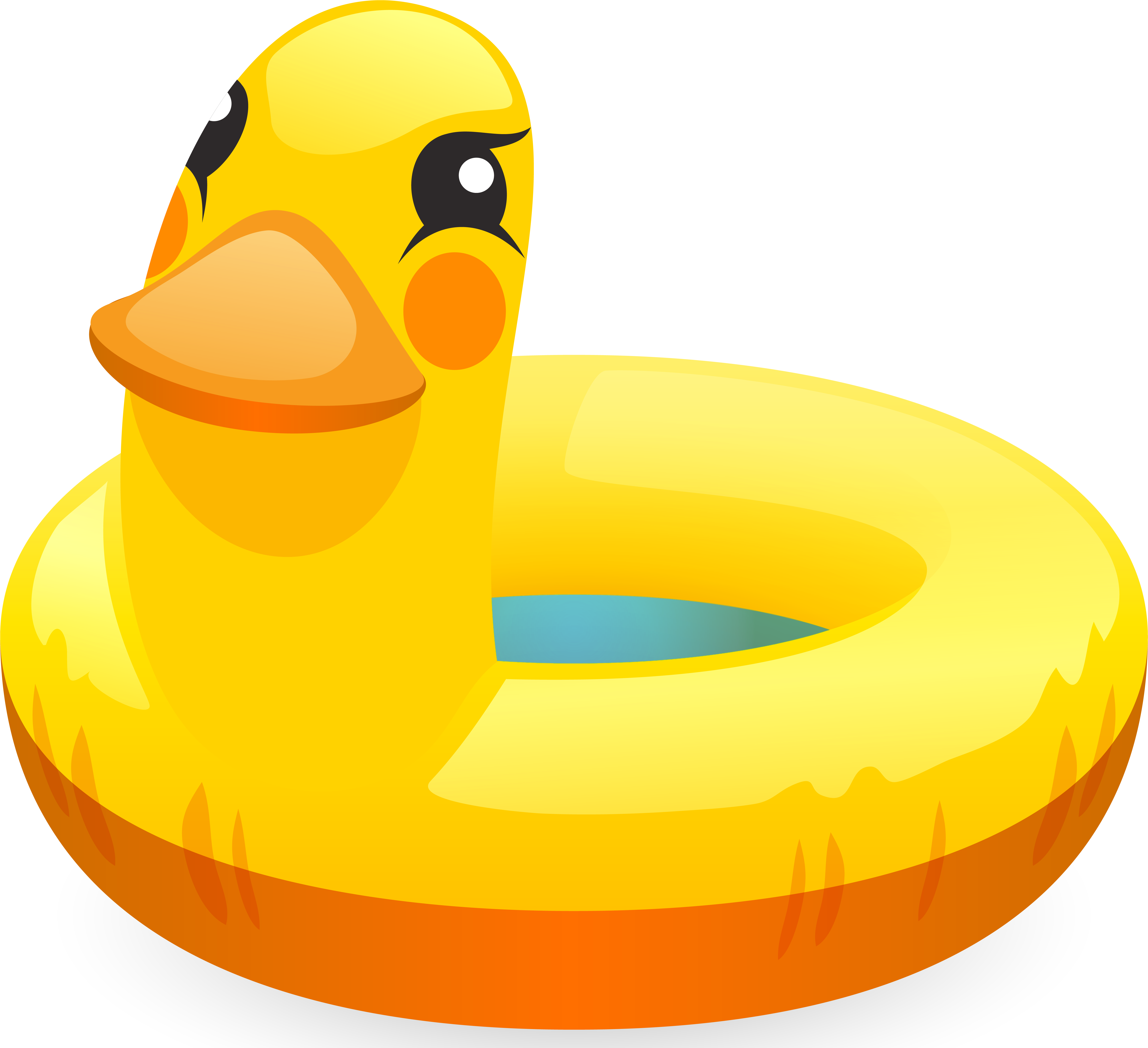 Duck Swimming Ring Png Clip Art Image - Duck Swim Ring Png (5877x5288)