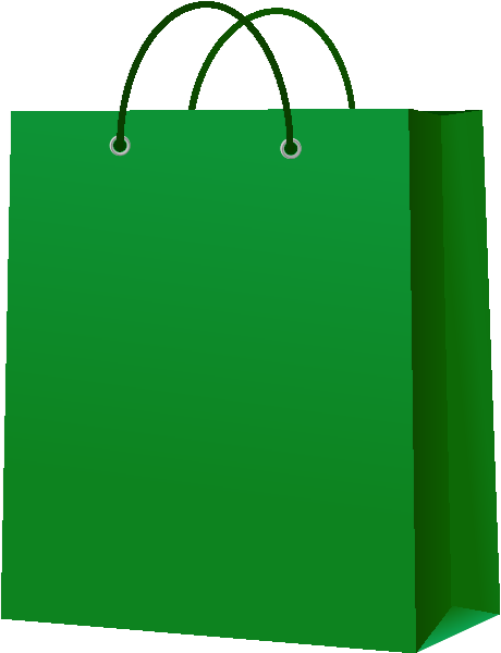 Paperbag Dark Green - Green Shopping Bag Vector (460x600)