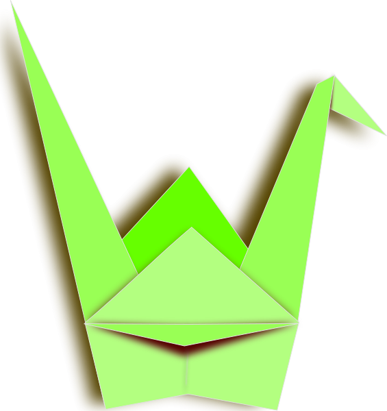 Paper Crane Png Clip Arts - Clipart Paper Crane (565x600)