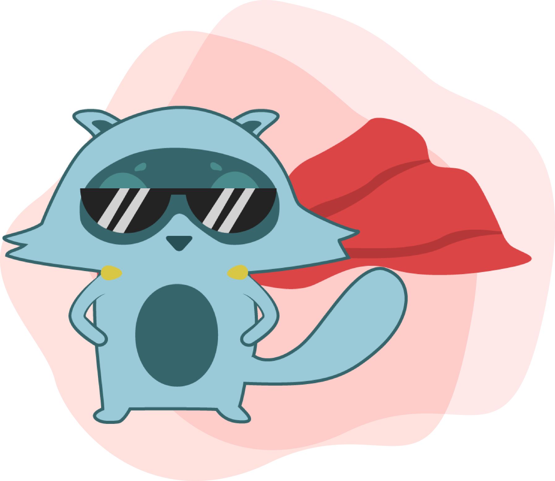 Calmindia Racoon Hero - Raccoon (1795x1558)