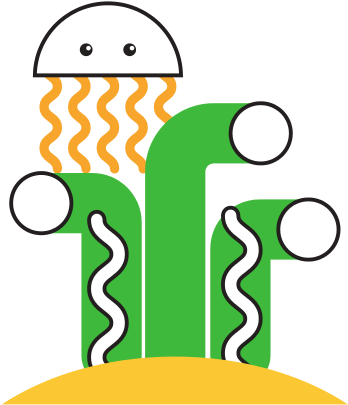 Cute Jellyfish Sealife Icon - Cartoon (550x550)