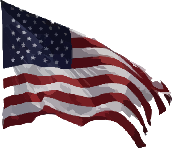 American Flag Waving Png (600x516)