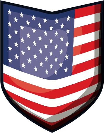 Shield Of Flag United States Of America Colorful Design - United States Of America (550x550)