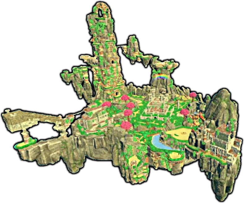 Hivory Towers • Tribalstack Tropics Overview Transparent - Yooka Laylee World Maps (788x657)