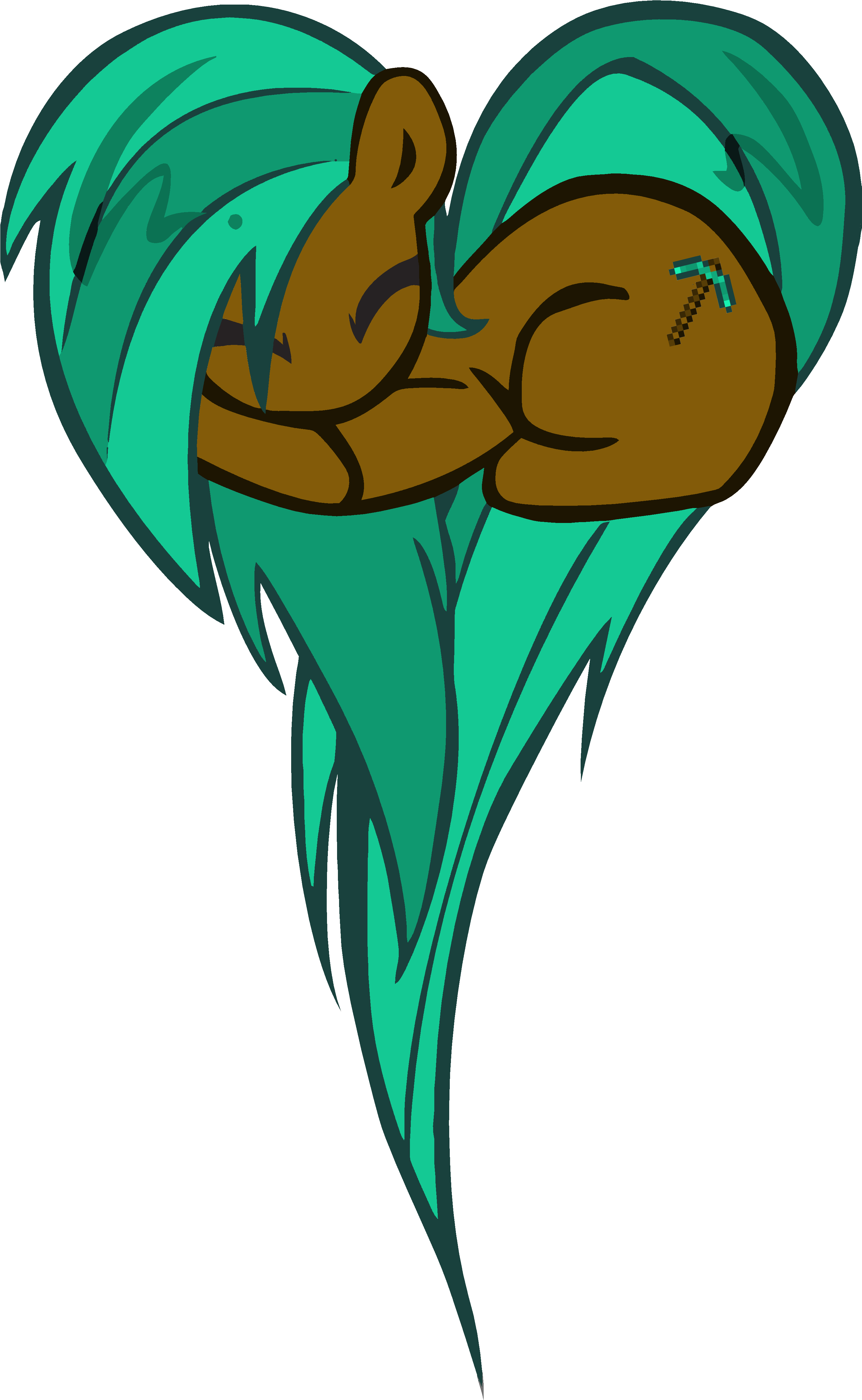 Minecraft Clipart Heart - Mlp Cutie Marks Music (3004x5779)