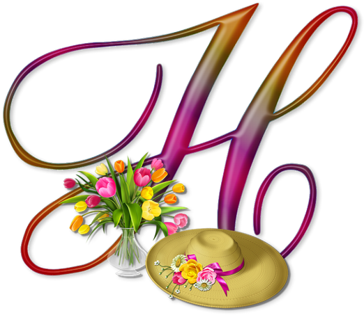 Abecedarios Y Gifs De Letras - Artificial Flower (600x600)