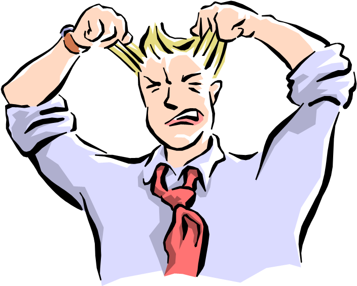Graphic Of Man Pulling On Hair - Pulling Hair Out Clipart (814x684)