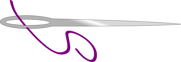 Needle And Purple Thread Png (600x207)