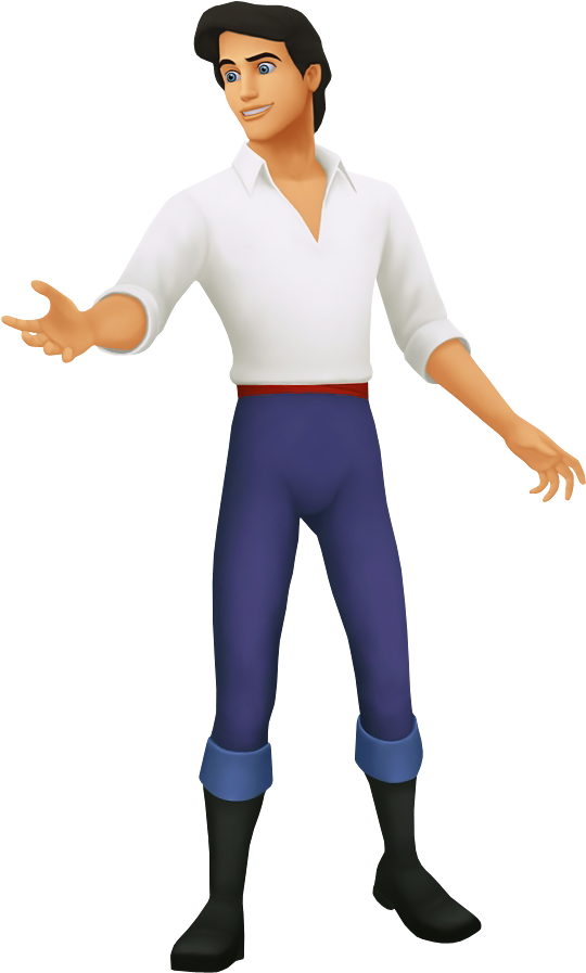 Prince Eric The Little Mermaid Cartoon Transparent - Prince Eric Png (574x914)