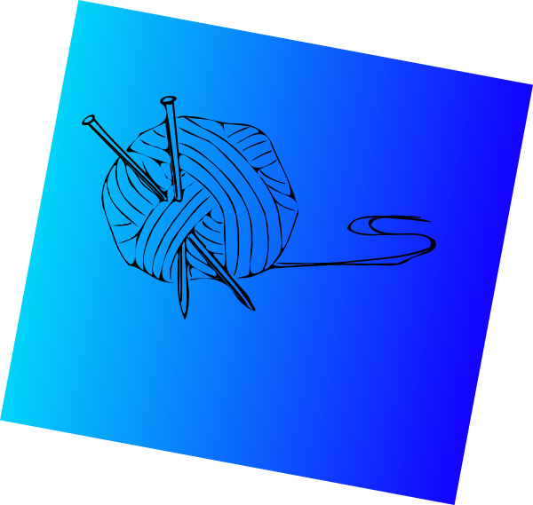 Knitting Needles With Ball Of Yarn Clip Art At Clker - Watchman Clipart Black And White Png (600x569)