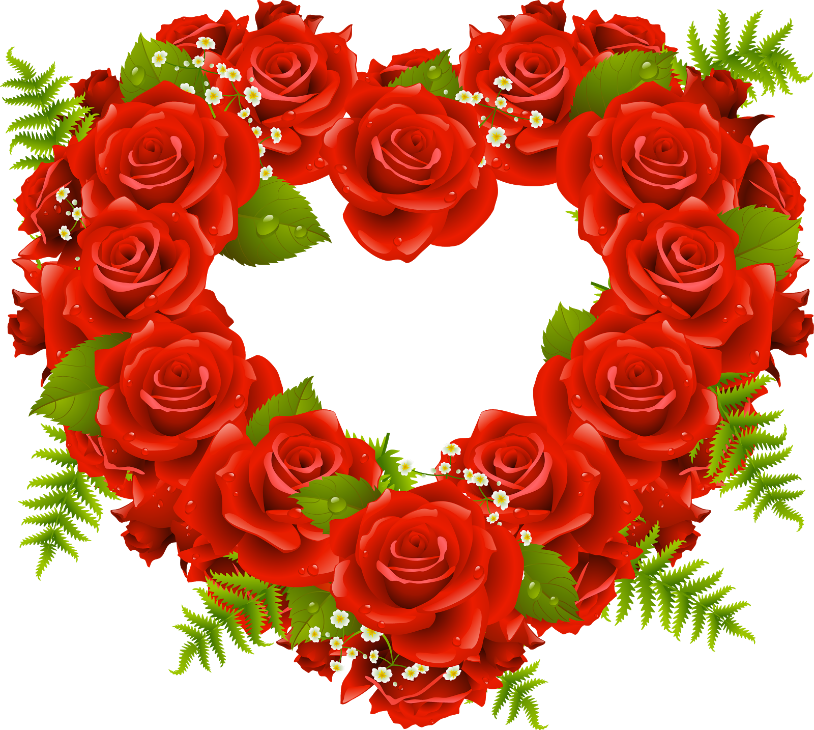 Rose Heart - Heart Rose Png (1600x1434)
