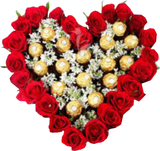 Tempting Heart - Chocolate Bouquet (543x512)