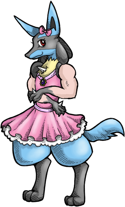 Lucario Dress John Cena Version , - Cartoon (530x737)