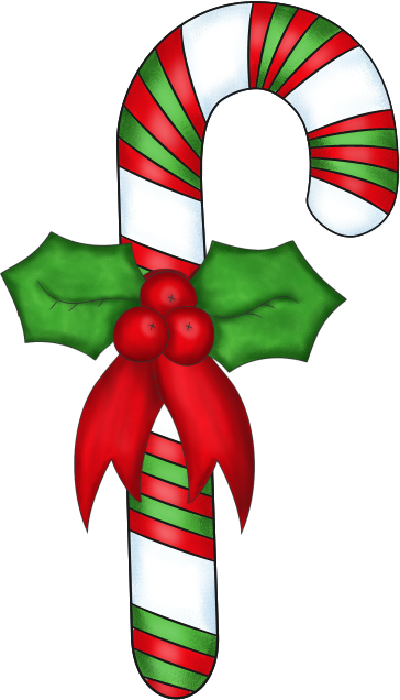 Candy Cane Decoration Clip Art Image Decorated Christmas - Chip And Dale Christmas (364x636)
