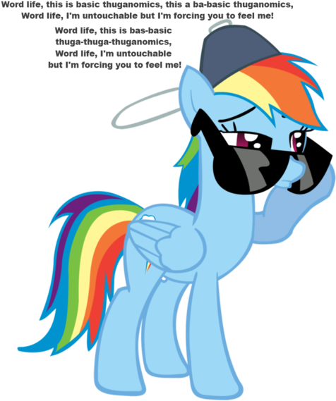 Basic Thuganomics, John Cena, Rainbow Dash, Safe, Solo, - Rainbow Dash Sunglasses (507x600)