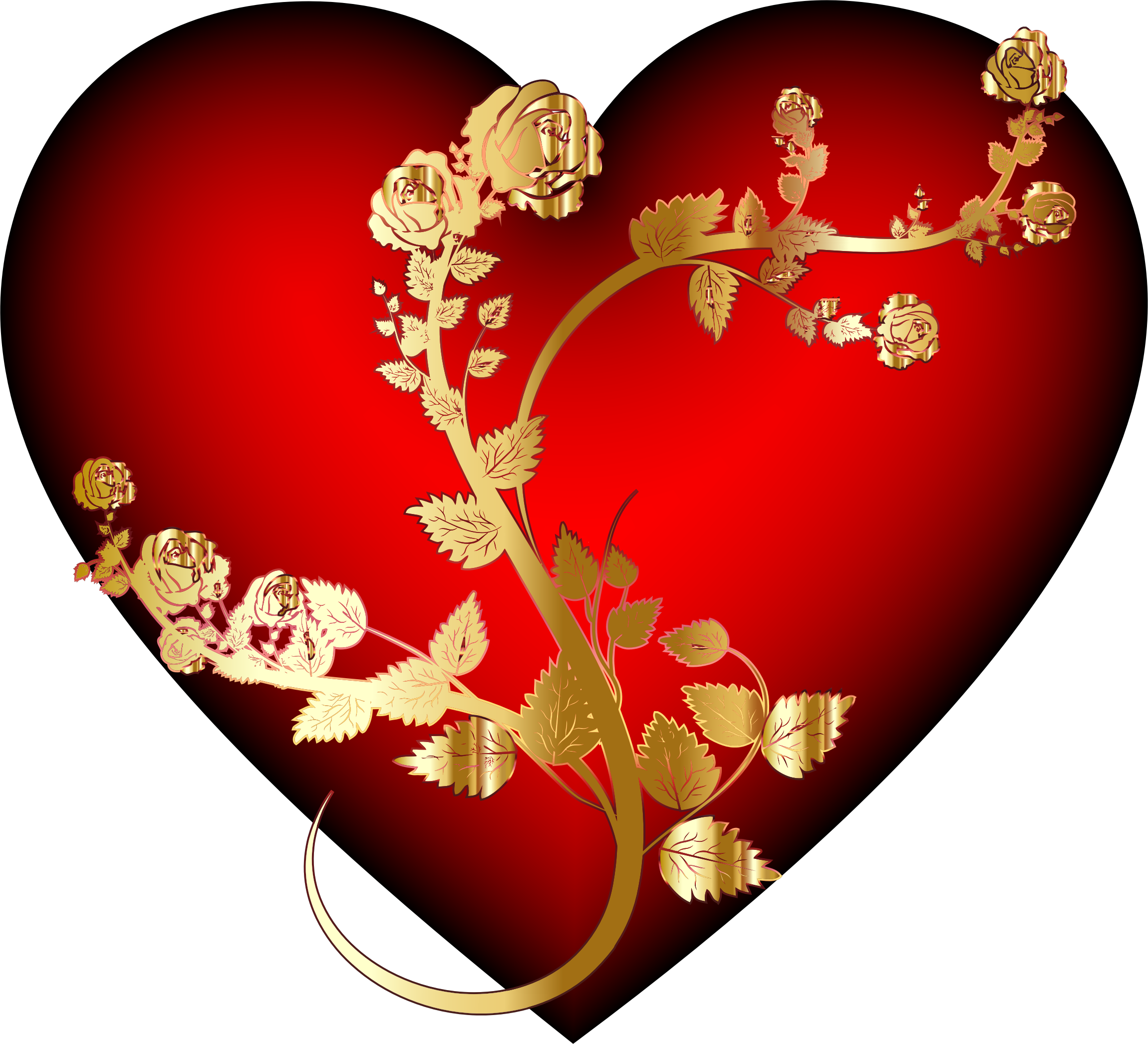 Clipart - Golden Roses With Pearls (2300x2092)