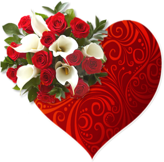 Tubes De Flowers For Png - Roses And White Calla Lilies (600x600)