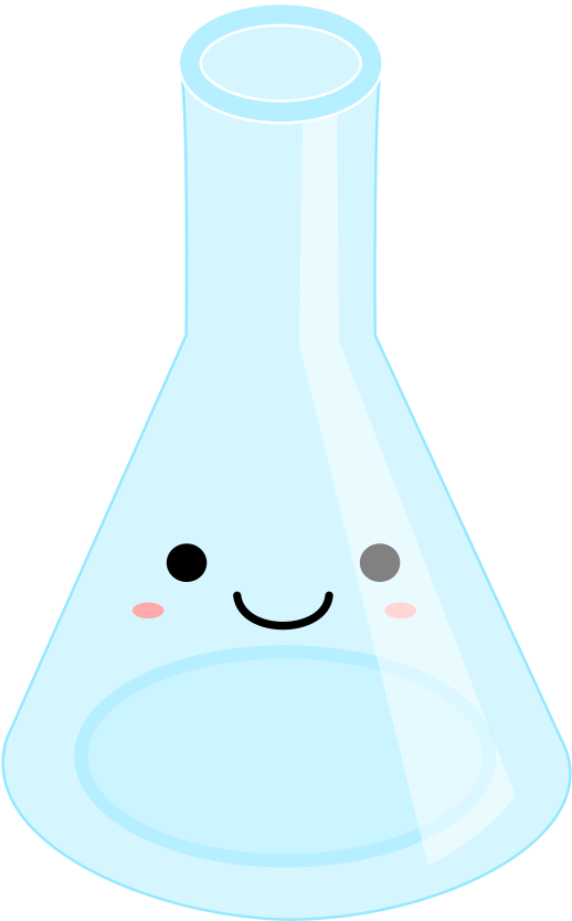 Kawaii Erlenmeyer Flask - Labu Erlenmeyer Clip Art (674x1000)