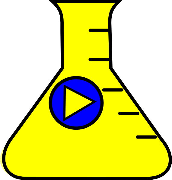 Flask Erlenmeyer Start Yellow Clip Art At Clker - Erlenmeyer Flask (570x598)