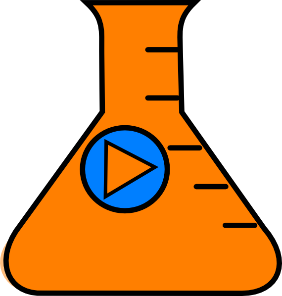 Flask Erlenmeyer Start Orange Clip Art At Clker - Erlenmeyer Flask (570x598)