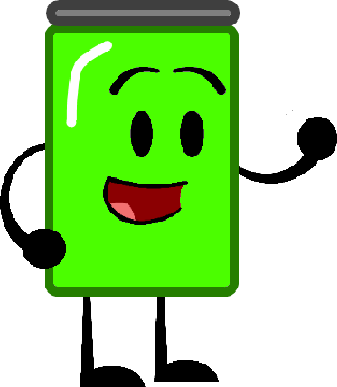 Green Soda Can - Beverage Can (337x387)