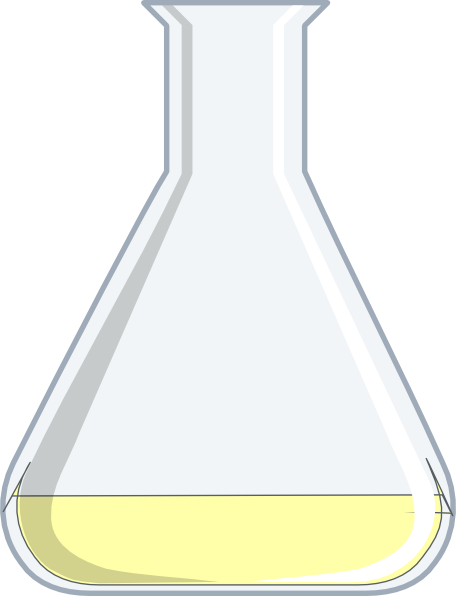 Erlenmeyer Flask Clip Art Png Download - Flask Medium (456x596)