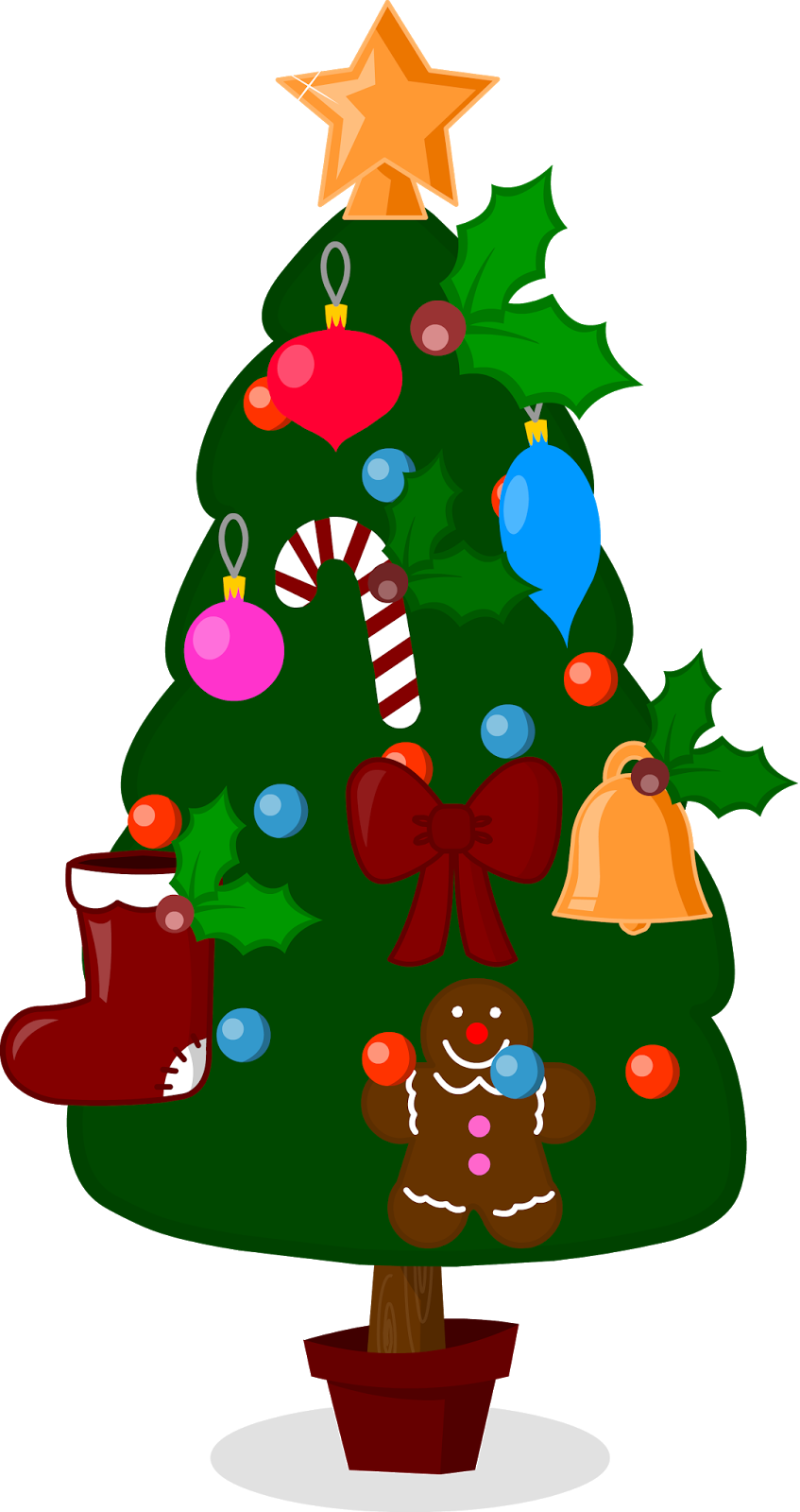 Arbol 2 - Pinito Navideño Clipart (847x1600)