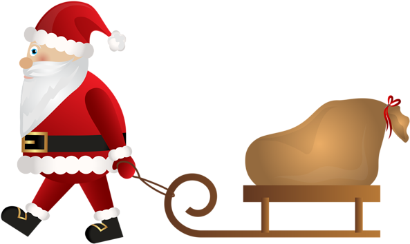 You Might Also Like - Santa Claus Clipart On Sleighs (600x357)