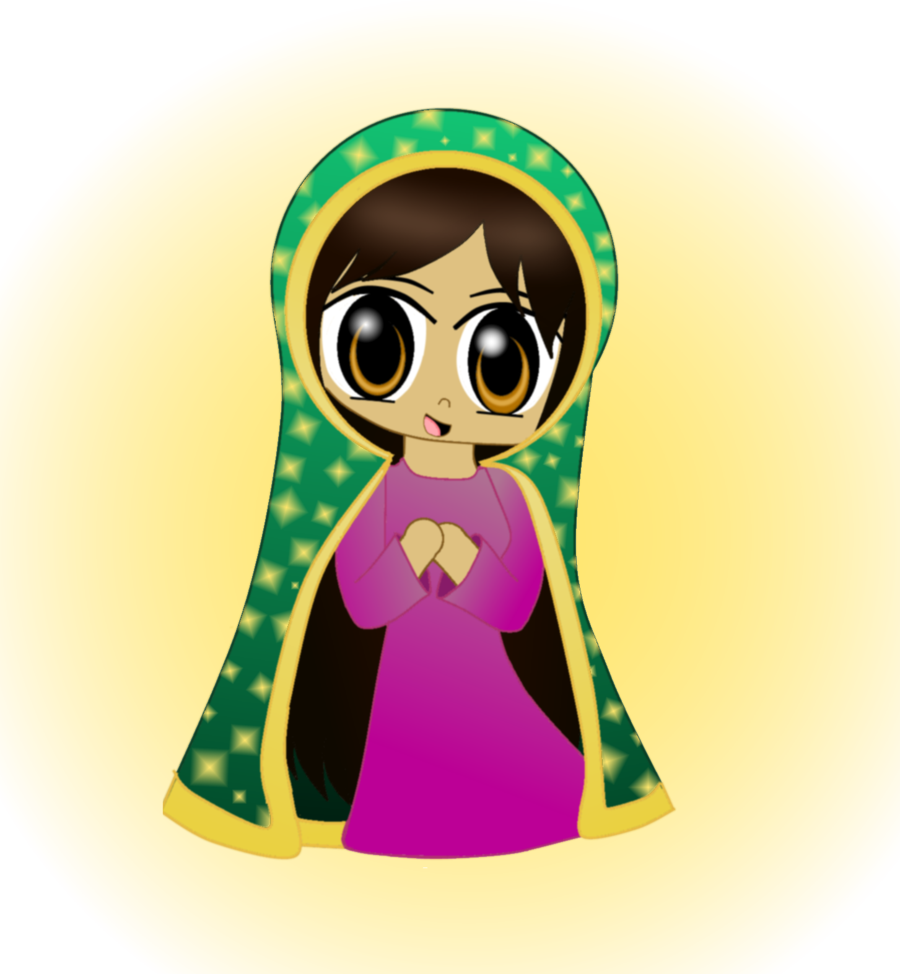 La Morena Del Tepeyac By Peketigregirl La Morena Del - Virgen De Guadalupe As Cartoon (900x974)