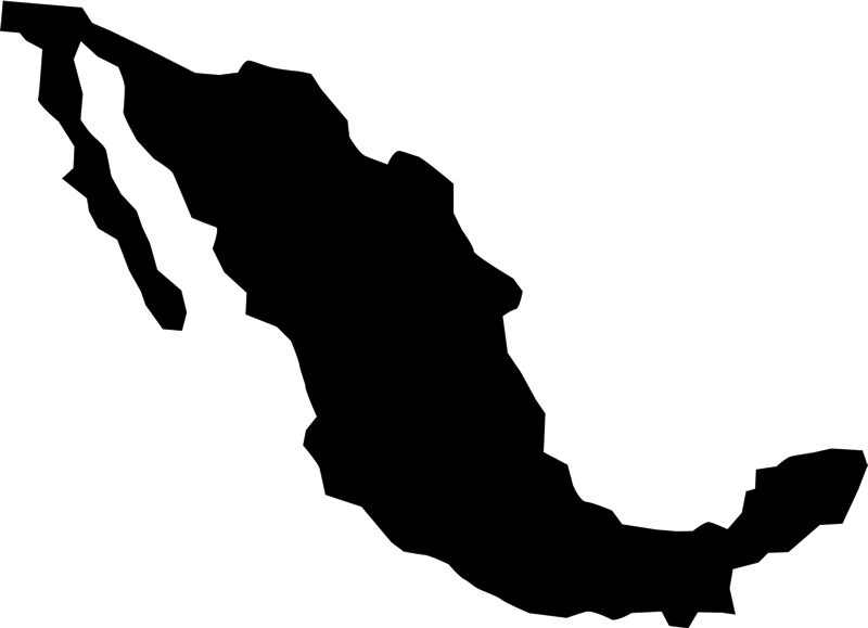Mexico Rubber Stamp - Mexico Map Icon Outline (800x579)
