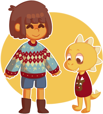 Christmas Sweaters By Leaffkun - Cartoon (394x419)