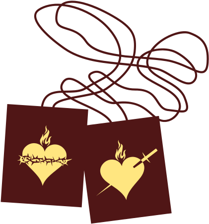 Other Variety Of Brown Scapular, Showing The Immaculate - Illustration (440x471)