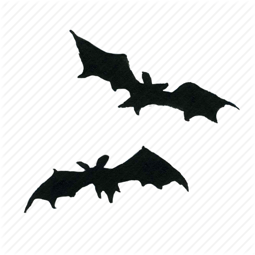 Bat, Bats, Fly, Flying, Halloween, Scary, Silhouette, - Halloween Bat Transparent (512x512)