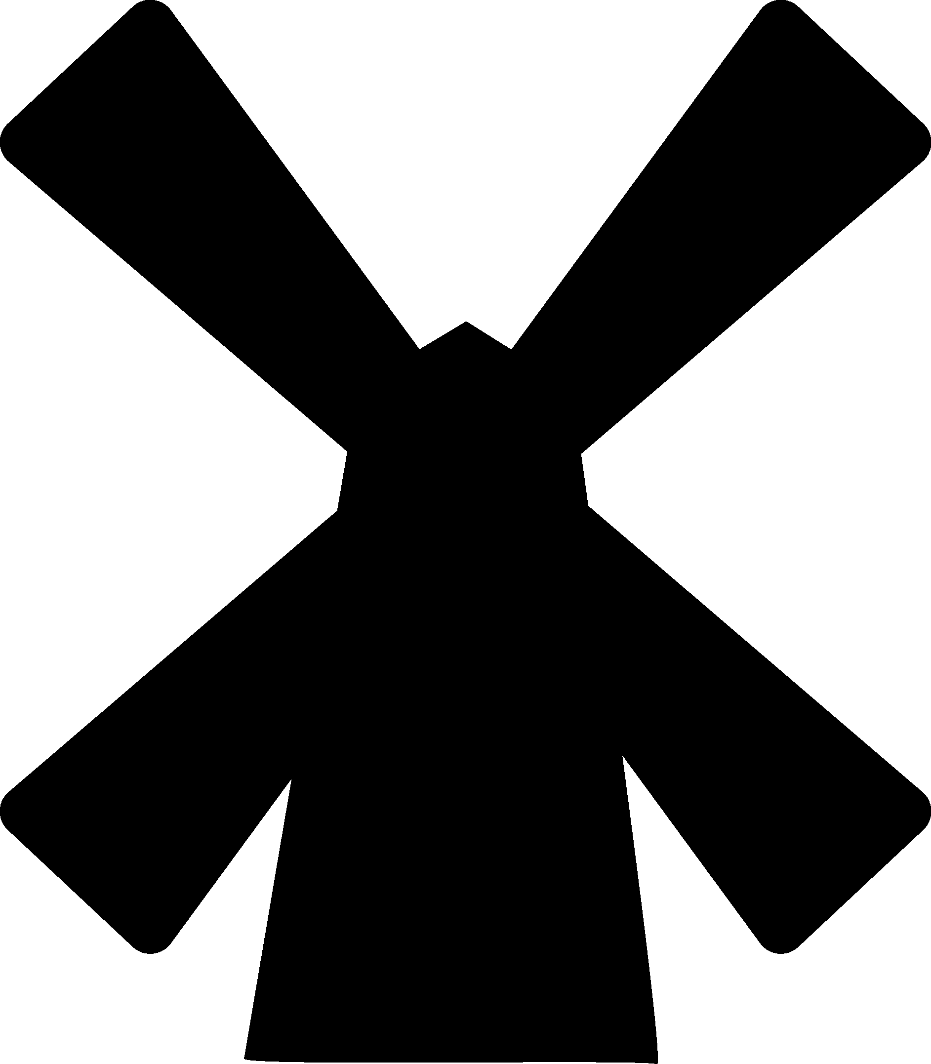 Windmill - - Windmill Symbol On A Map (1885x2154)