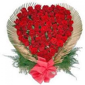 Red Rose Heart - All Type Of Flowers (480x360)