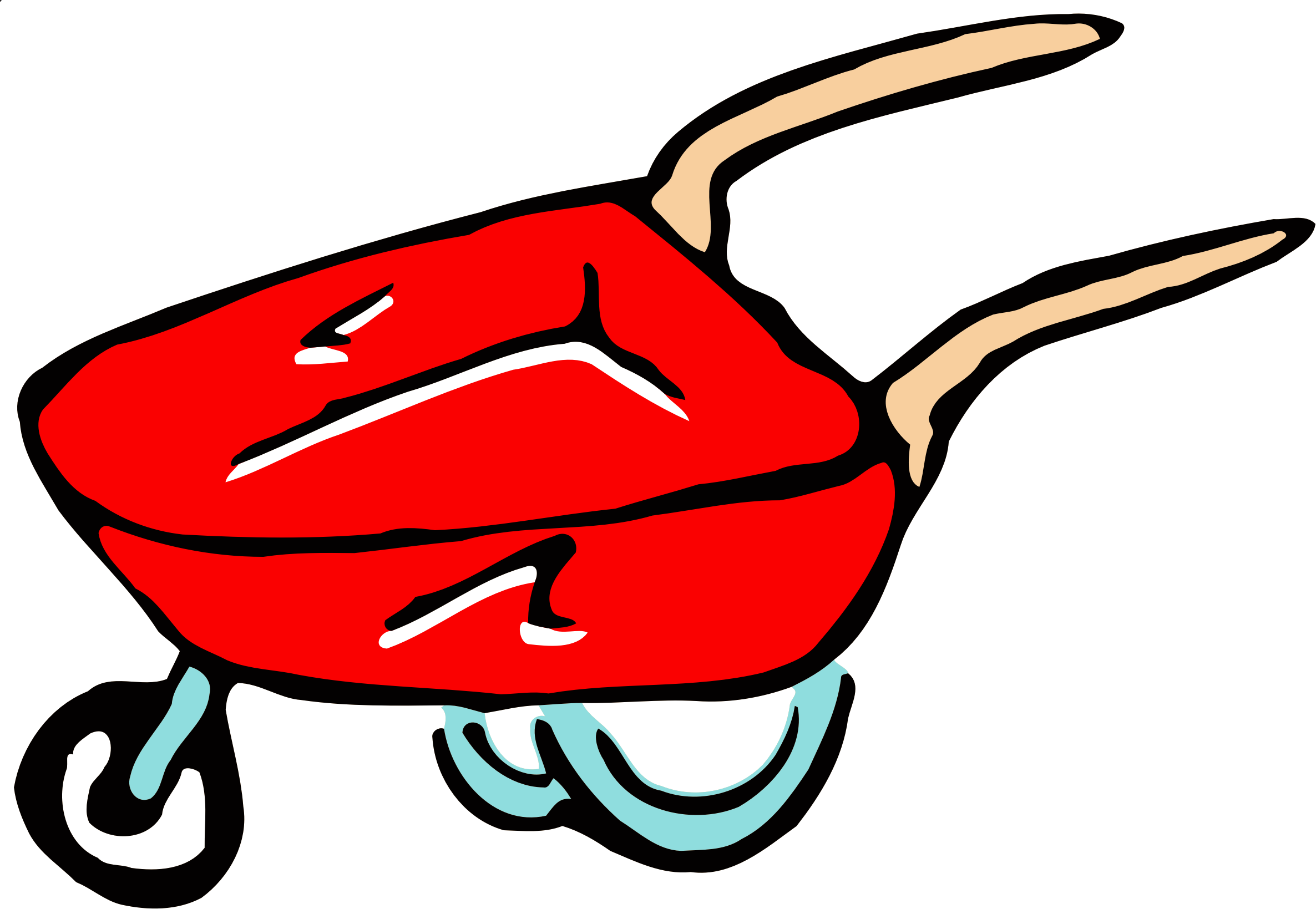 Roughly Drawn Wheelbarrow - Garden Tools Clip Art (2372x1639)
