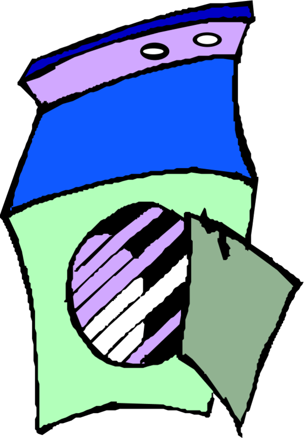 Vector Clip Art - Washing Machine Cartoon (600x865)