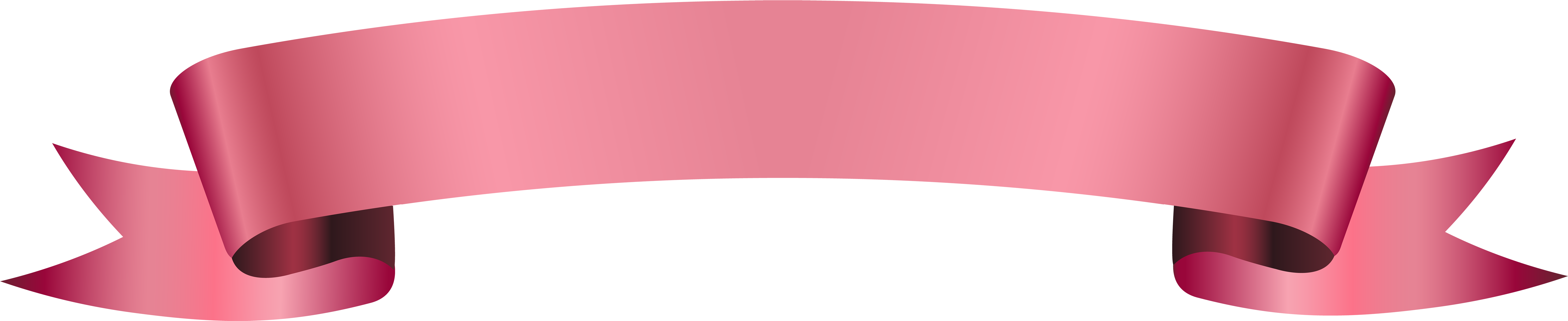 Banner Pink Transparent Png Clip Art - Pink Ribbon Banner Png (8000x1704)