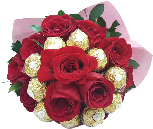 Chochlate Dreams 10 Ferraro 13 Rose Bouquet - Chocolate (600x600)